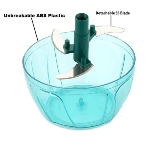 Vegetable Chopper with 3 Stainless Steel Blades - Image 2